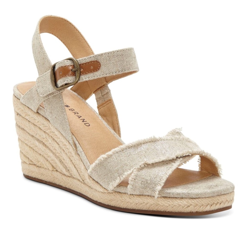 Lucky Brand Margaline Canvas Wedge Sandals